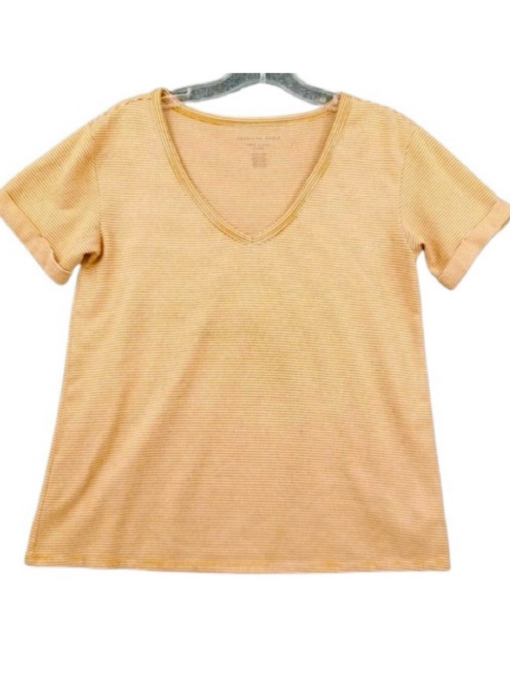 -American Eagle Striped V-Neck Soft & Sexy Plush Tee. Size: Xs